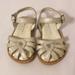 Jamie Kay Light Tan Golden Toddler Sandals